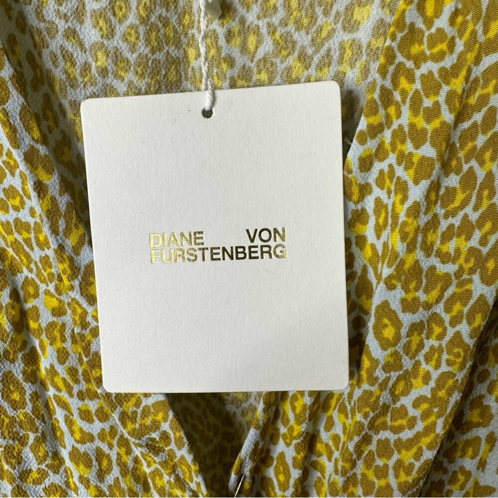 Diane Von Furstenberg Emilia leopard animal print wrap dress size small - Picture 5 of 10